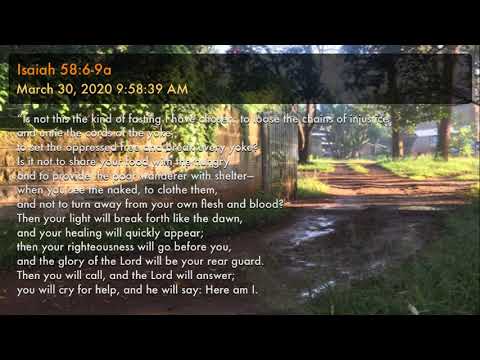 Isaiah 58:6-9 - Justice, not just self-denial (Scripture song)