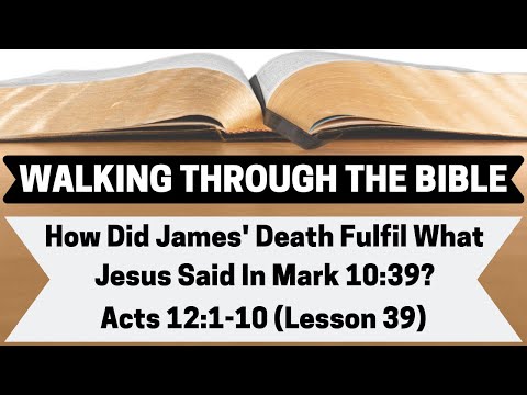 How Did James' Death Fulfil What Jesus Said In Mark 10:39? | Acts 12:1-10 | Lesson 39 | WTTB
