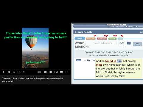 Jacksmack77's Denies our Sinless Perfection in God (1 John 3:6-9; Col 3:3 KJV)