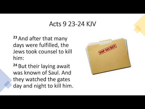 Inspirational Nugget 3/21/22 Acts 9:23-24 "Plans Revealed" Rev. Jerrold Smith