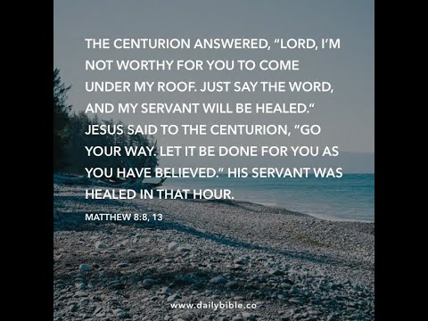 Matthew 8: 8-13