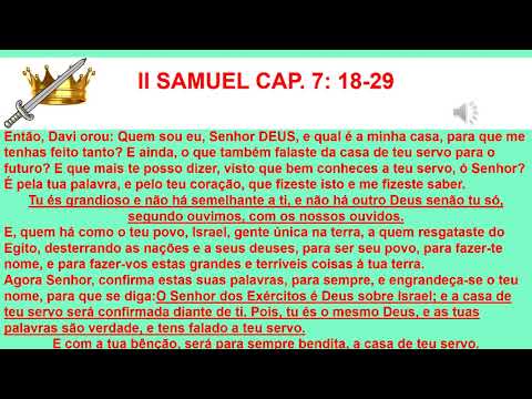 II Sam. 7:  18 a 29 - Que linda oração de Davi!