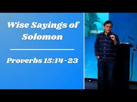 Proverbs 15:14-23 | Tuesday Night Bible Study | 4-23-2024 | Pastor Joe Pedick