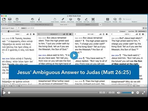 Jesus' Ambiguous Answer to Judas (Matt 26:25)