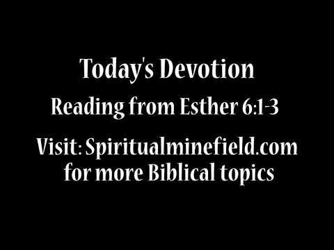 Today's Devotion: Esther 6:1-3