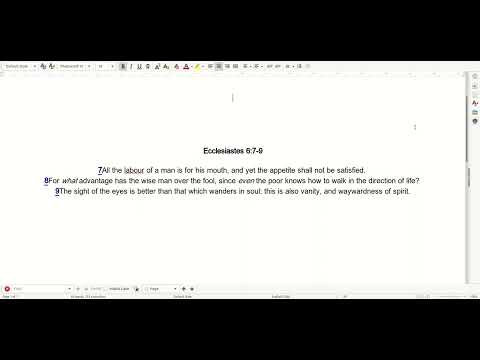 05 21 Scripture Ecclesiastes 6:7-9