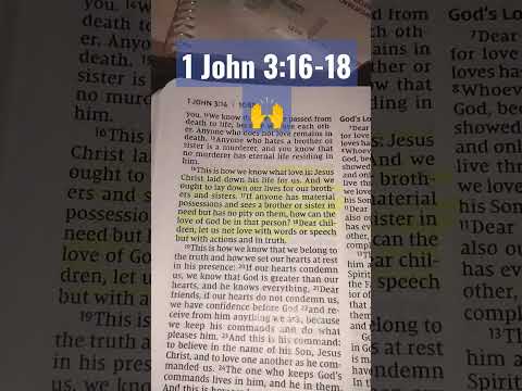 1 John 3:16-18 NIV **Love is Jesus Christ laying down his life for us! #readthewordwithvicky