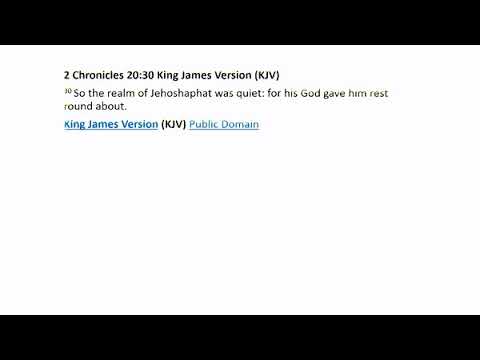 Sermon 3/24/2019 2 Chronicles 20: 30