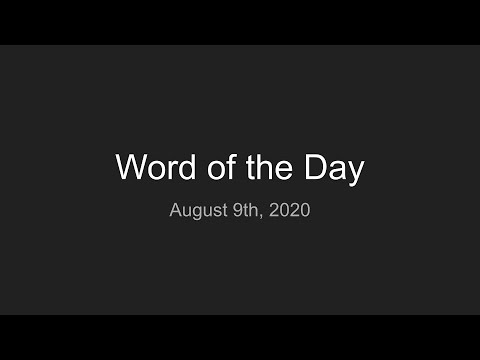 TURFJC Word of the Day for August 9th, 2020: Isaiah 38:7‭-‬8