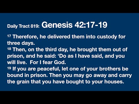 Dad’s Bible Tract 819 - Genesis 42:17-19