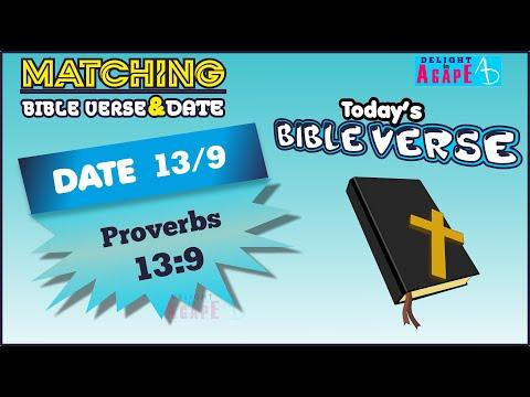 Date 13/9 | Proverbs 13:9 | Matching Bible Verse - Today's Date | Daily Bible verse