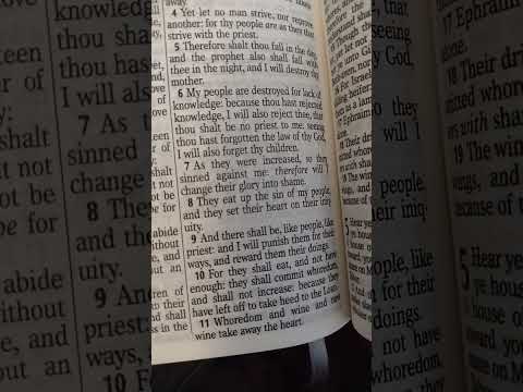 My people are destroyed for lack of knowledge Hosea 4:6-9