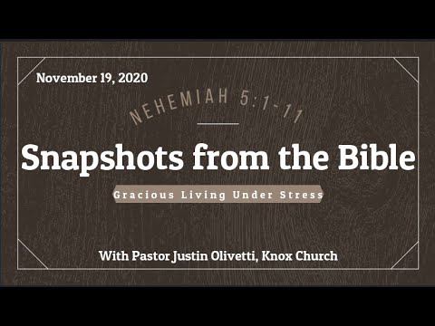 Gracious Living Under Stress - Nehemiah 5:1-11