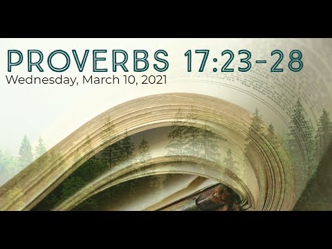 Proverbs 17:23-28