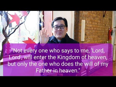 Today's Holy Gospel: Homily and Reflection: Matthew 7:21, 24-27 (03/12/2020) Fr Andrew Lee????????????