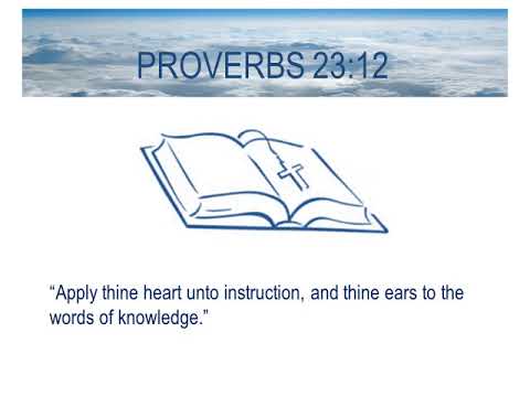 Prophecy Word: Proverbs 23:12