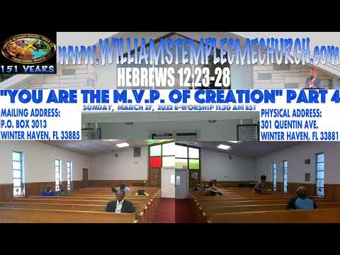 You are the MVP of Creation Part 4 Hebrews 12:23-28