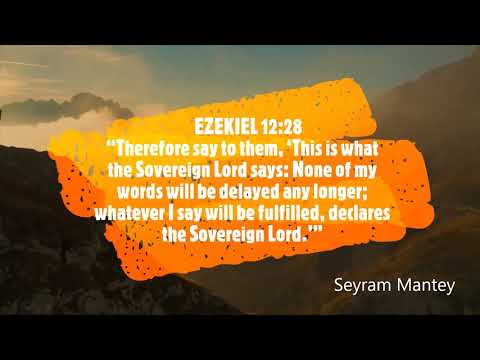 Pray this over Your life: 'No More Delays' Ezekiel 12:28.