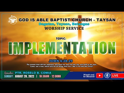 Worship Service - Implementation (John 4:28-29)
