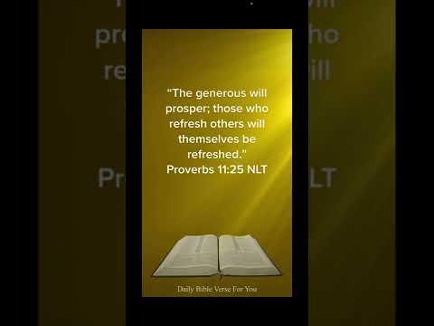 Proverbs 11:25 (NLT) #BibleVerse #DailyVerse #fyp #manifestation #GodIsGood #Bible