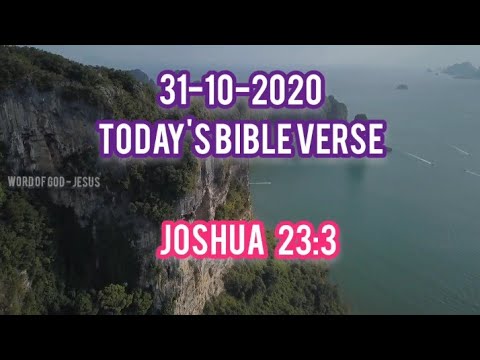 Today's bible verse l 31-10-2020 l Joshua 23:3