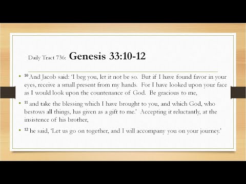 Dad’s Bible Tract 736 - Genesis 33:10-12