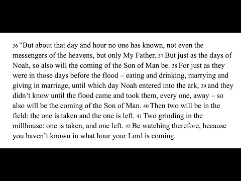 Matthew 24:36-51 // Christ’s Return is Sudden and Unpredictable