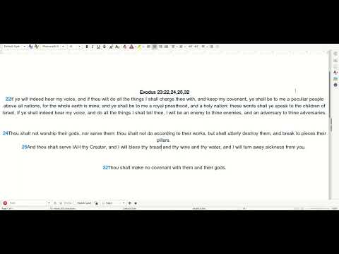 05 22 Scripture Exodus 23:22,24,25,32