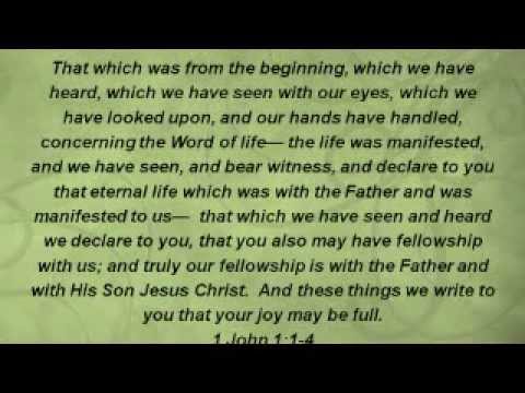 1 John 1:1-4 Verse-by-Verse Bible Study with Jerry McAnulty