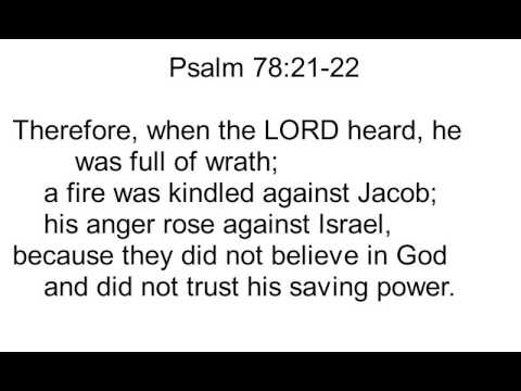 19 Psalm 78:21-22