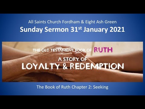 Sunday Sermon The Book of Ruth: Seeking (Ruth 1:22 - 2:23)