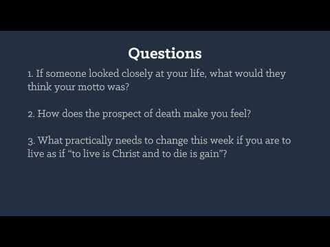CCM Live: 19th September PM // Philippians 1:18-30