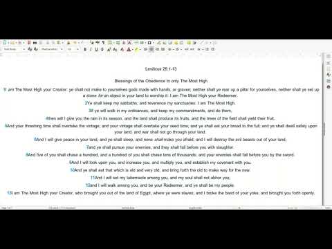 11 18 Scripture Leviticus 26:1 13