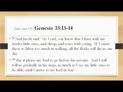 Dad’s Bible Tract 737 - Genesis 33:13-14