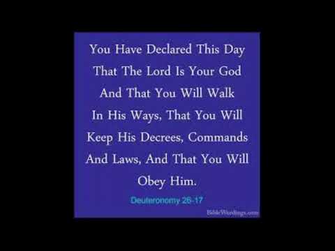Deuteronomy 26:17 Obey the voice of God