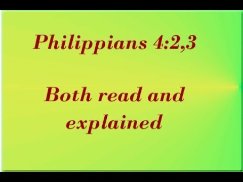Save your church in a crisis! Philippians 4:2,3