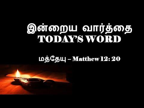 TODAY'S WORD – மத்தேயு 12: 20 – Matthew 12: 20 – WHATSAPP STATUS