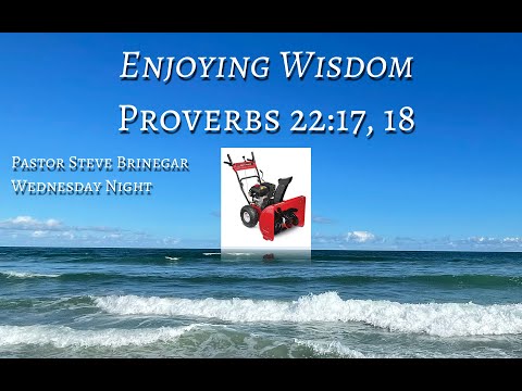 Enjoying Wisdom (Proverbs 22:17, 18)