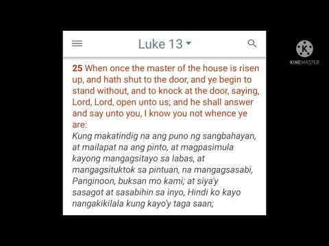 Bible Verse - Day 6 - LUKE 13:24-25  English/Tagalog