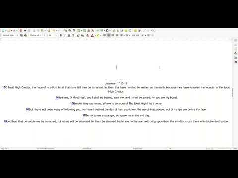 11 23 Prayer Jeremiah 17:13 18