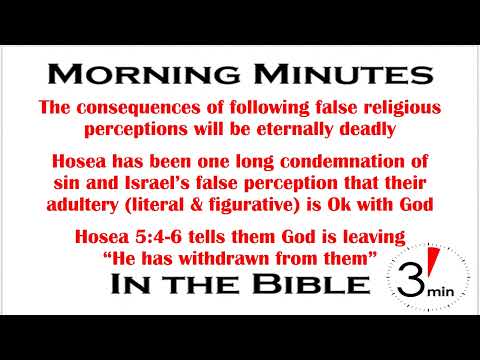 God Will Withdraw If We Won’t Repent! Hosea 5:4-6