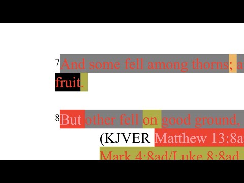 145. Seeds among thorns and among good soil. Matthew 13:7-8, Mark 4:7-8, Luke 8:7-8
