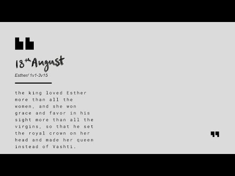 Daily Devotion with Rachel Fellingham // Esther 1:1-3:15