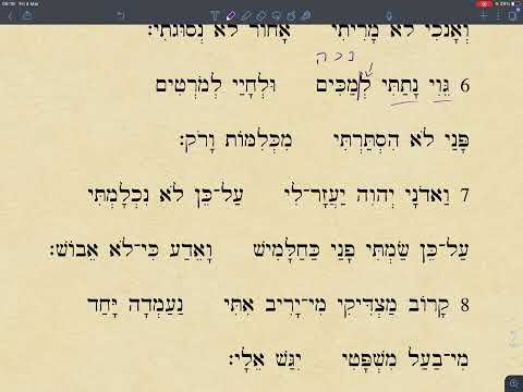 The Servant Songs of Isaiah: Isaiah 50:6-7 in Hebrew
