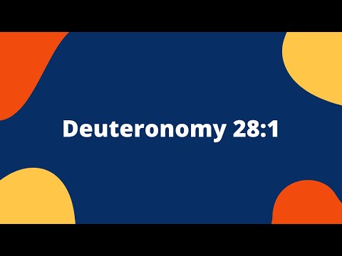 Bible Verse Of The Day | Scripture: Deuteronomy 28:1