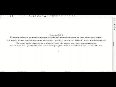 12 26 Scripture Ecclesiastes 12:9 12