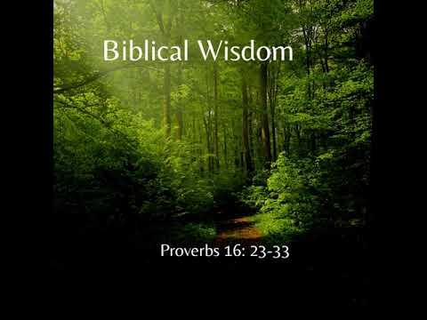 God's Promises - Proverbs 16: 23-33