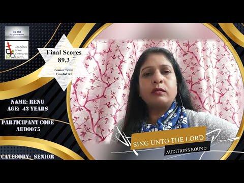 Renu ll AUD0075 ll  Sing unto the Lord - Psalm 96:1 ll Online Gospel Singing Competition 2022