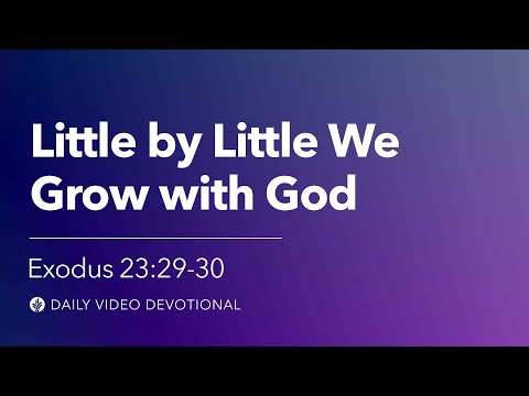 Little by Little We Grow with God | Exodus 23:29–30 | Our Daily Bread Video Devotional