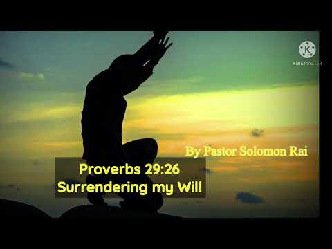 Surrendering my Will; Proverbs 29:26